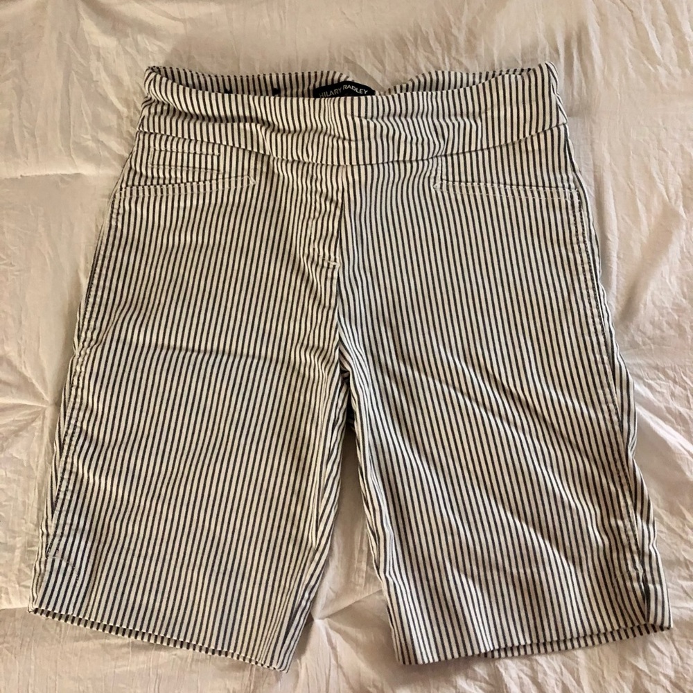 Black and white stripped shorts